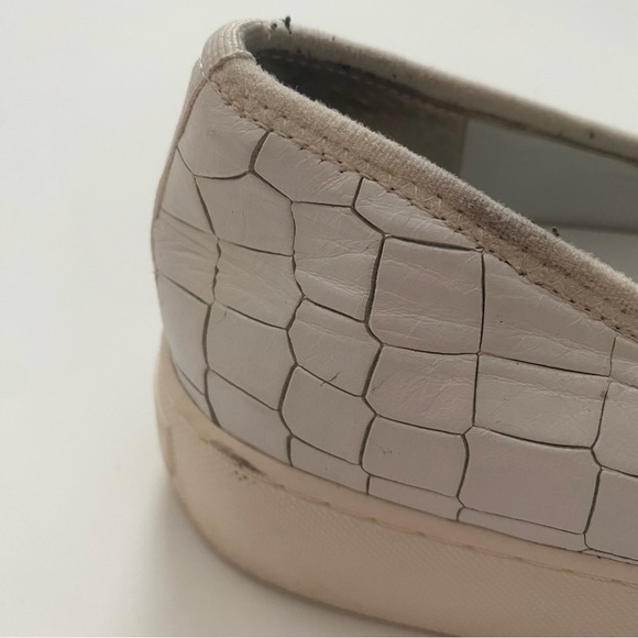 1.State Waylan White Croc Leather Slip On Platform Sneaker Shoes 8.5 - Picture 8 of 11